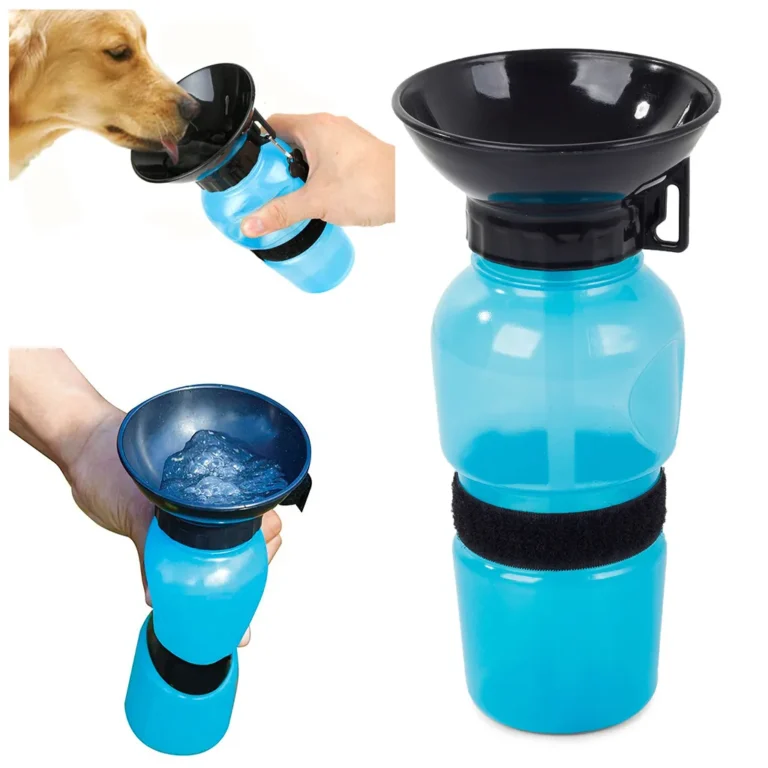 Utazó vizes palack kutyák számára 0.5l, kék