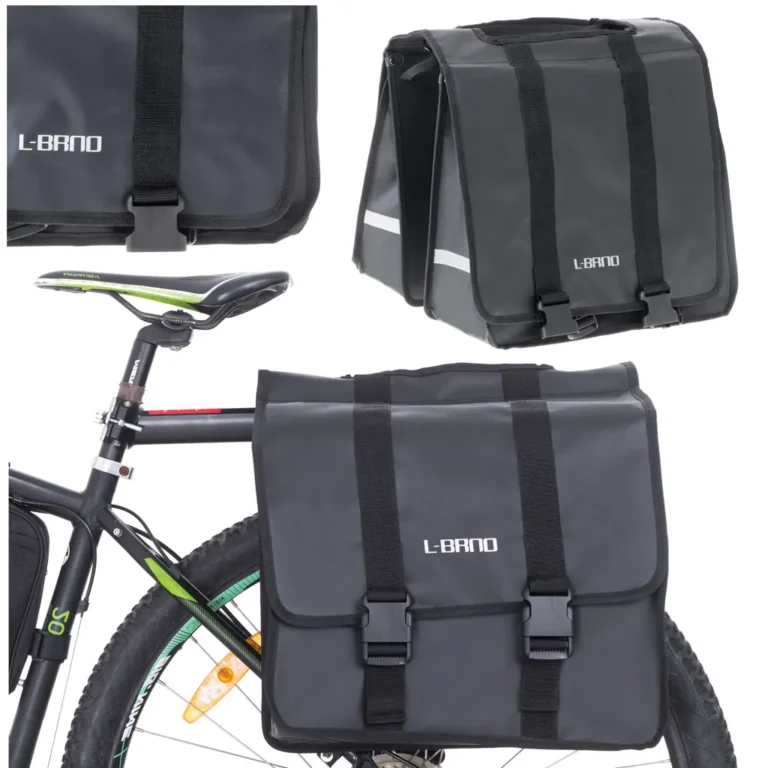 L-BRNO csomagtartóra szerelhető kerékpár táska, 2 rekeszes
