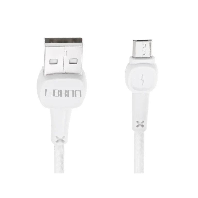 L-BRNO mikro USB gyorstöltő kábel, fehér