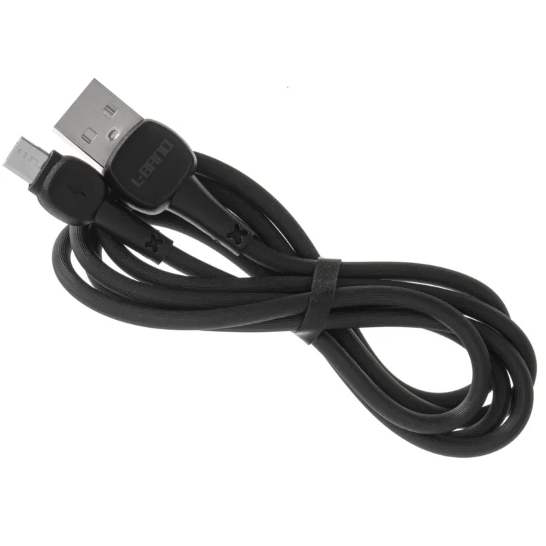 L-BRNO mikro USB gyorstöltő kábel, fekete