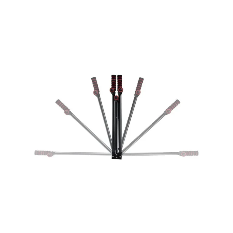 Láb- és combizom nyújtó eszköz, rozsdamentes acél, 12/82 / 7 cm, fekete