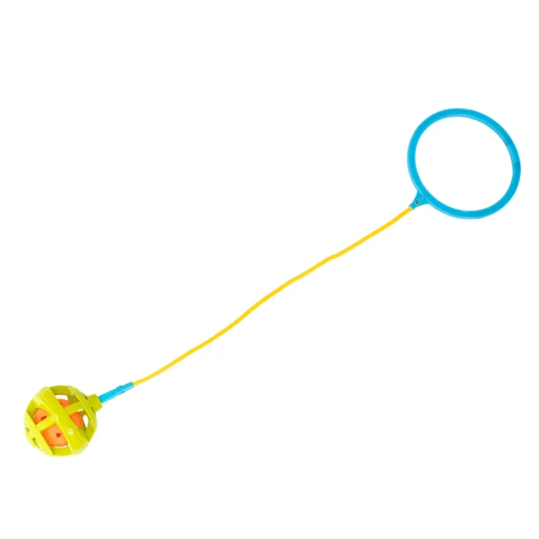Láb hullahopp karika labdával, kék-sárga