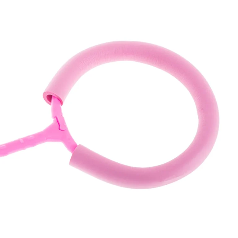 Láb hullahopp karika labdával, világító LED, rózsaszín
