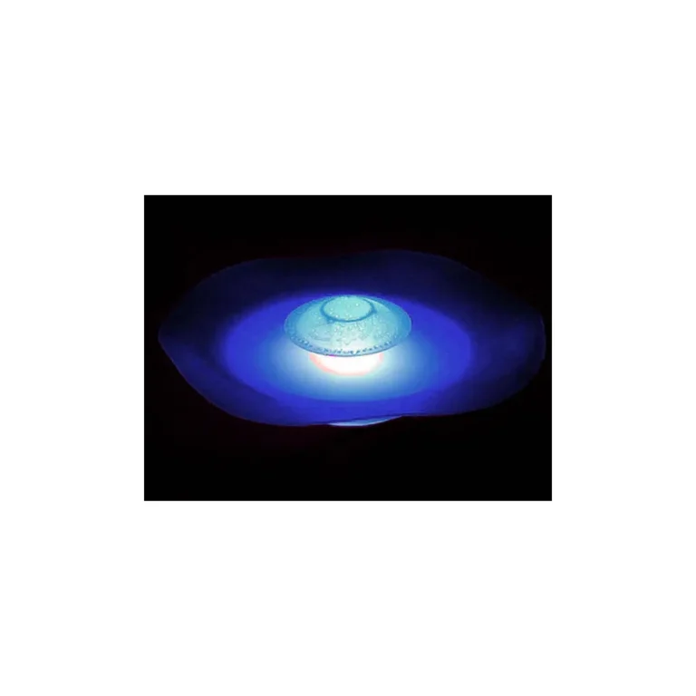Lótuszvirág formájú lámpa, ionizátor, levegő párásító, 85cm, kék