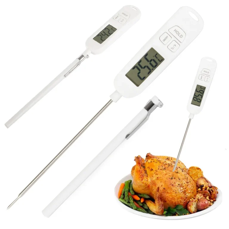 Digitális hús hőmérővel LCD kijelzővel, 25cm,fehér