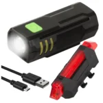 LED Biciklilámpa Készlet, Első és Hátsó, USB Töltésű, Esőálló, Modern Dizájn