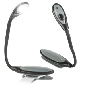 Vezeték nélküli, praktikus klipszes LED olvasólámpa, 25,5 cm, kék/piros színben