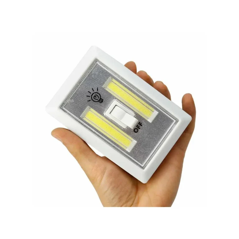 Vezeték nélküli COB LED lámpa mágneskapcsolóval, 11.5cm x 7.5cm x 2.5cm, fehér