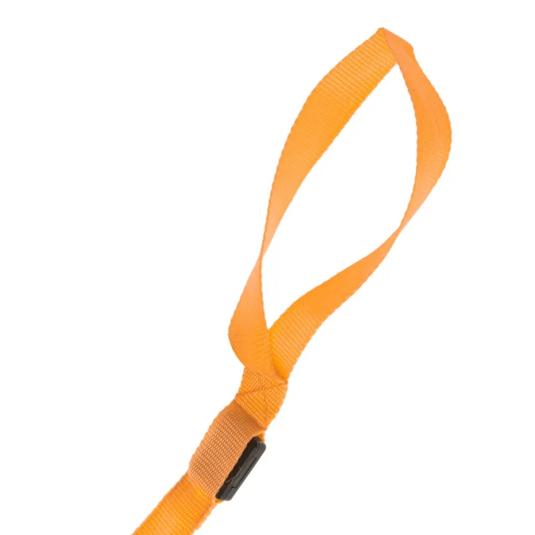 LED-es kutyapóráz, narancssárga, 2.5x120cm