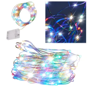 LED-füzér, 10 m, színes