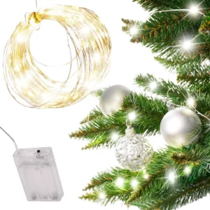 LED füzér 5 m, meleg fehér