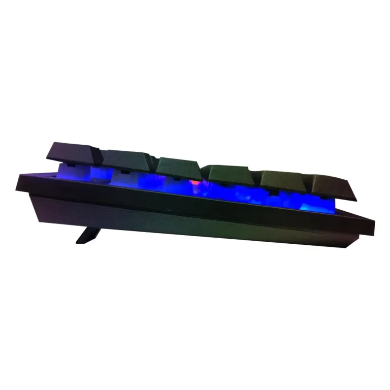 Színes LED háttérvilágítású gamer billentyűzet, USB, fekete, 43x13x2,5 cm