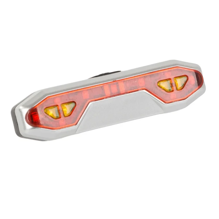 LED Kerékpár Hátsó Lámpa USB Töltésű, Erős Piros és Narancssárga Fény, 8.5cm x 3cm x 2cm