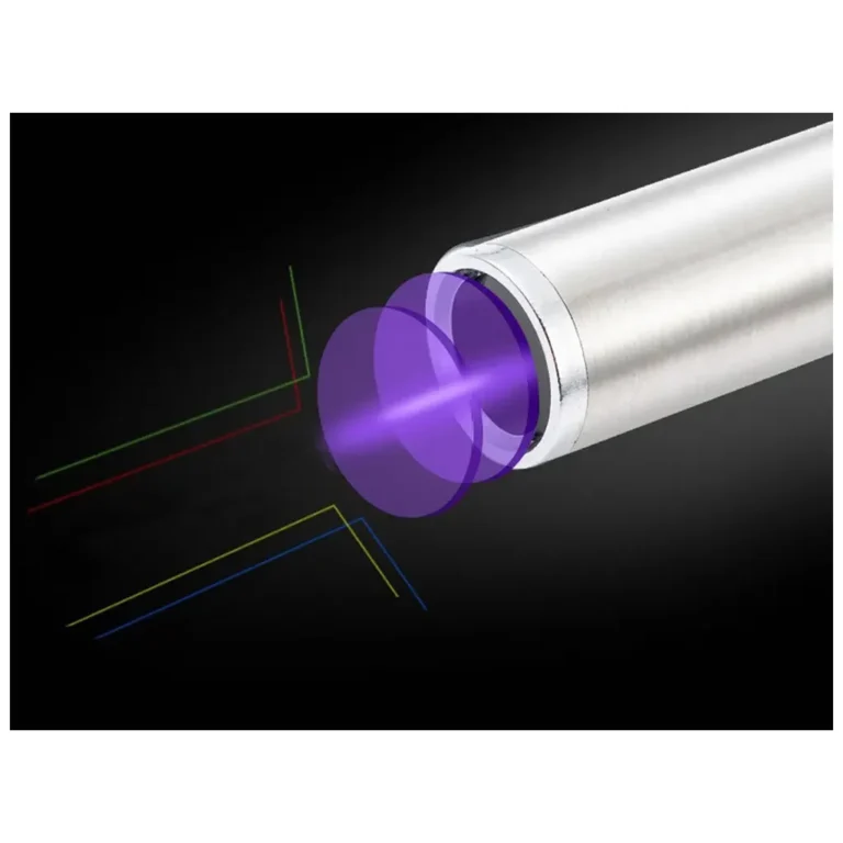 Toll alakú  UV LED lámpa USB töltéssel, 12,5x1,5 cm, ezüst színű