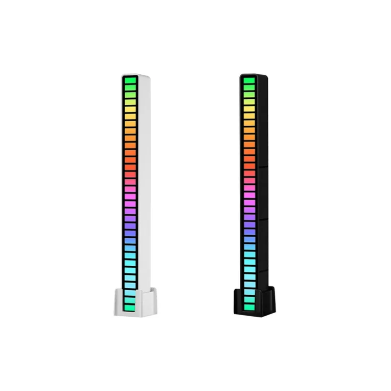 Többszínű RGB LED neoncsík 18 különböző fénymóddal, USB-C tápellátás, 181mm x 16mm x 18mm, fekete/fehér színben