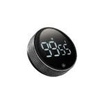 Mágneses digitális időzítő LCD kijelzővel, 7,7x2,6 cm, fekete