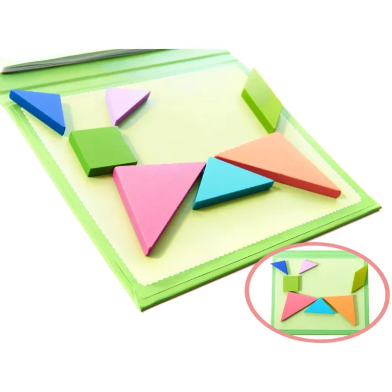 Mágneses kirakó könyv 3D tangram