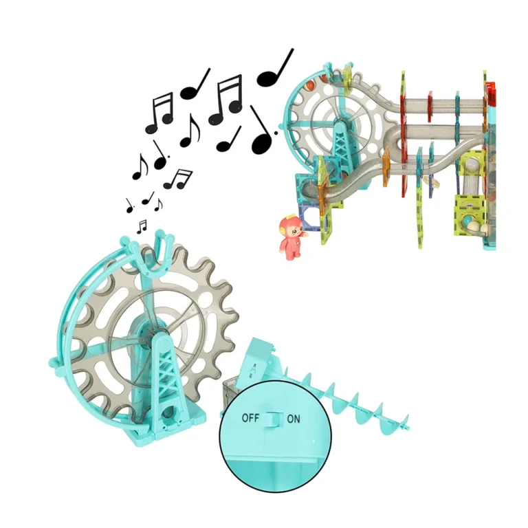 Mágneses téglák golyós pálya hang zenével 118 elemekkel