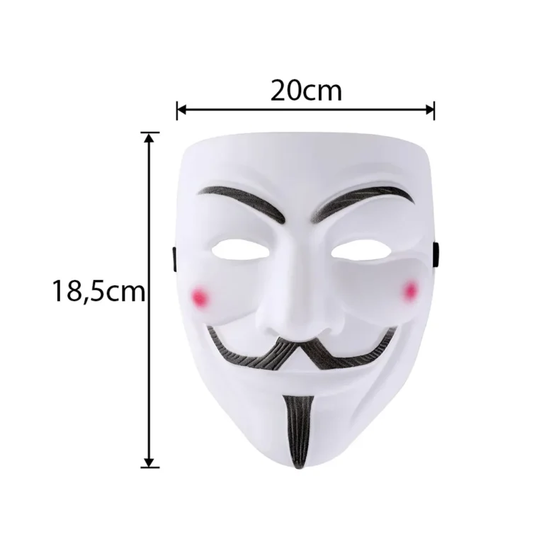 Guy Fawkes Vendetta maszk, 18,5x20 cm