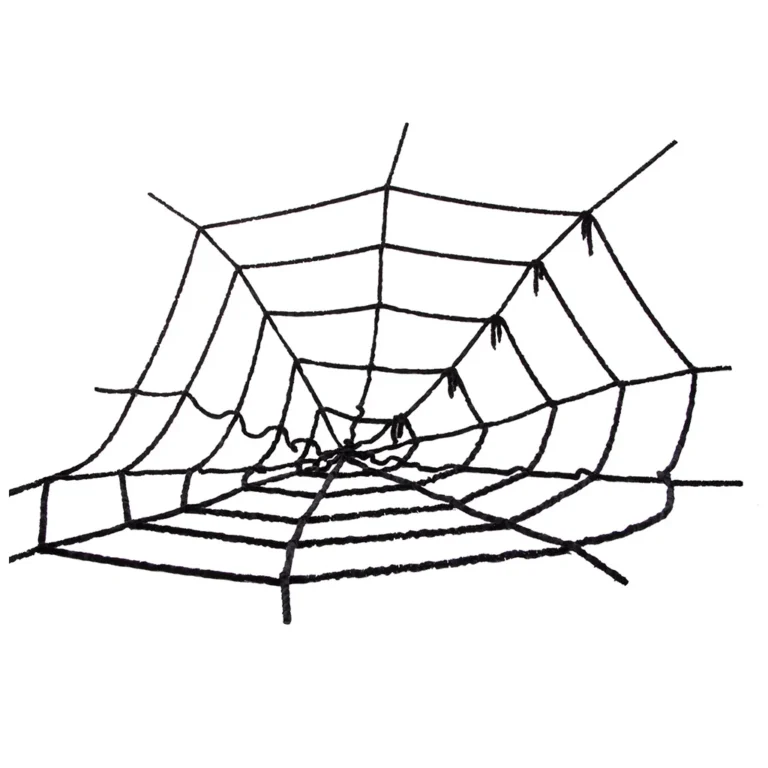 Mesterséges Nagyméretű Fekete Pókháló, Halloween Dekoráció, 90cm x 90cm, Fekete