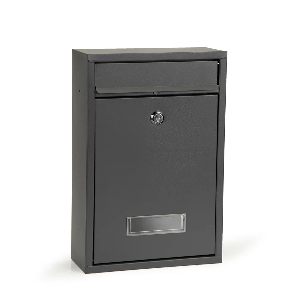 ModernHome rozsdamentes acél postaláda, 8x21.5x32 cm, antracit
