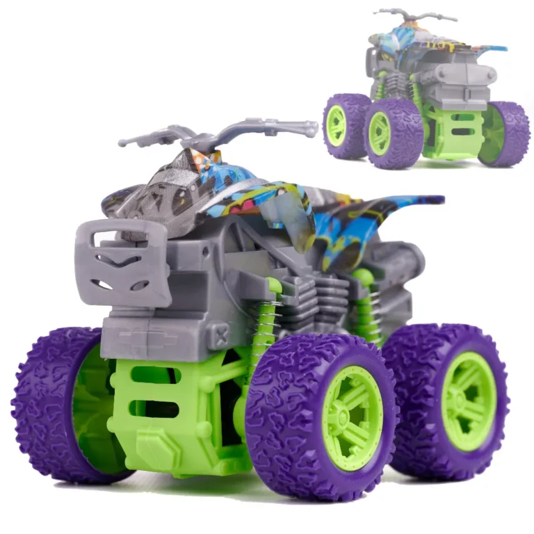 Monster Truck quad terepjáró, 1:36, lila-zöld