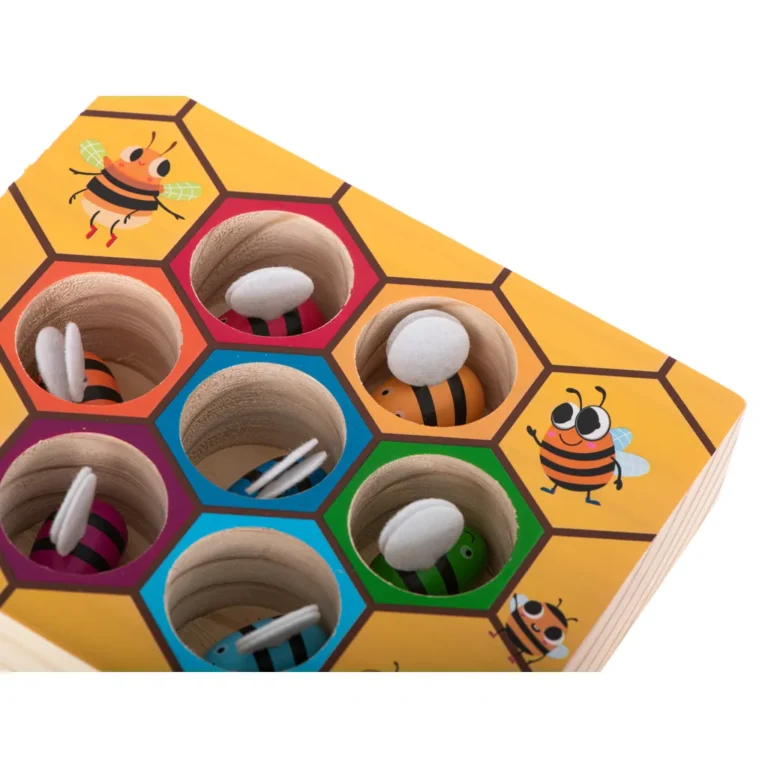 Montessori fejlesztő "méhkaptár" játék