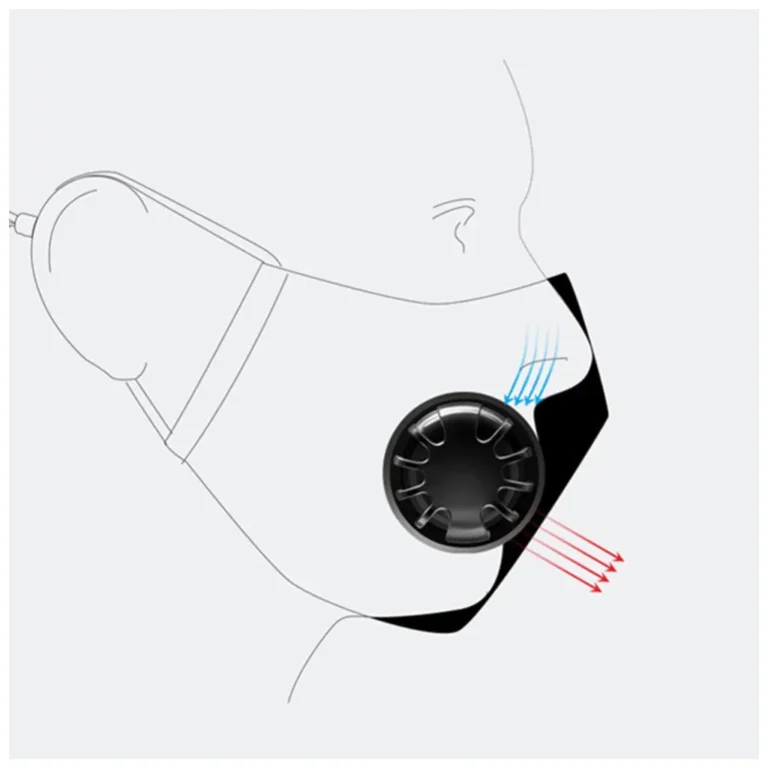 Mosható pamut maszk aktívszenes 8 rétegű szűrővel, fekete, 21cm x 12 cm