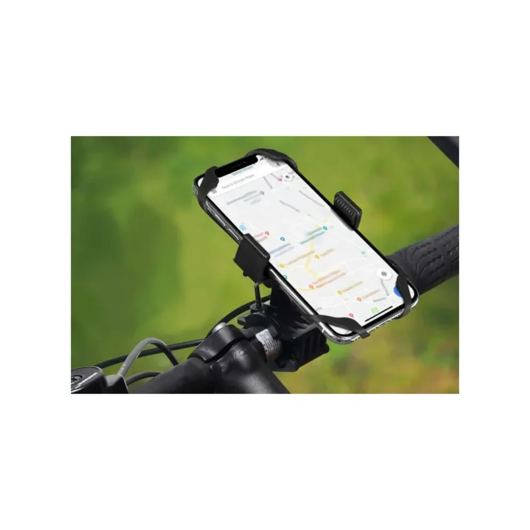 MALATEC kerékpár/motorkerékpár telefon tartó lengéscsillapítóval, univerzális, 360 fokos beállítás, fekete