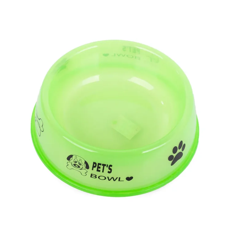 Kutya itató tál tartós, átlátszó műanyagból, 0.6l, zöld