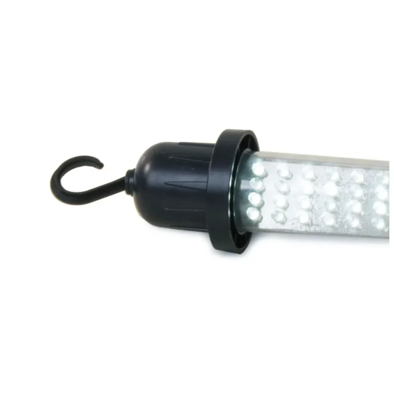 Műhely LED lámpa akkumulátorral, 60 led 2 tápegység 12v 230v, fekete