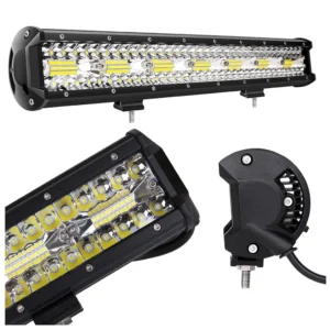 Rögzíthető munkalámpa, 140 LED, hideg fehér, 420 W, fekete, 60x10x9 cm