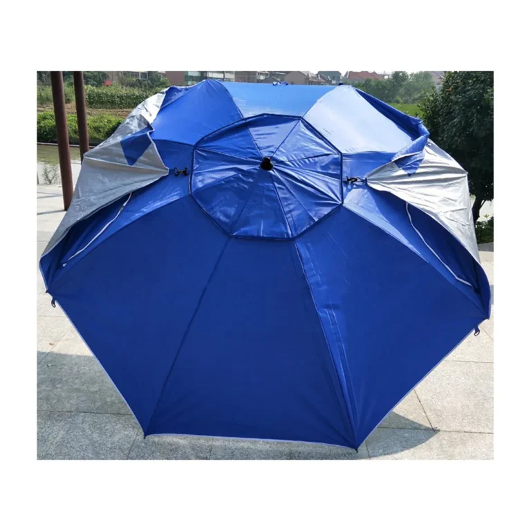Összecsukható árnyékoló strandernyő+sátor, kék, 210x210 cm