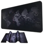 Vízálló világtérkép asztalfedő, egérpad, 80x30 cm, fekete