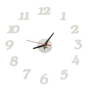 Nagyméretű falióra, ezüst, 12 számjegy, 30-70cm