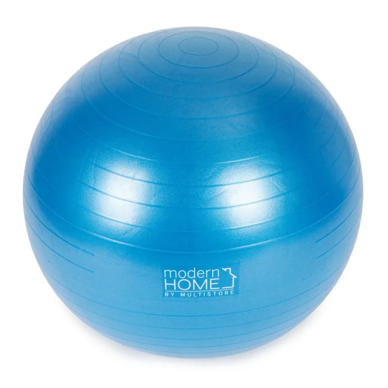 Nagyméretű felfújható fitnesz- torna labda pumpával, 65 cm, kék