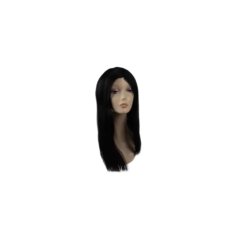 Soulima 21773 szintetikus haj, hosszú női paróka 2 fonattal, 52,7 és 57,3 cm közötti fejkörfogathoz, 55 cm hosszú, fekete