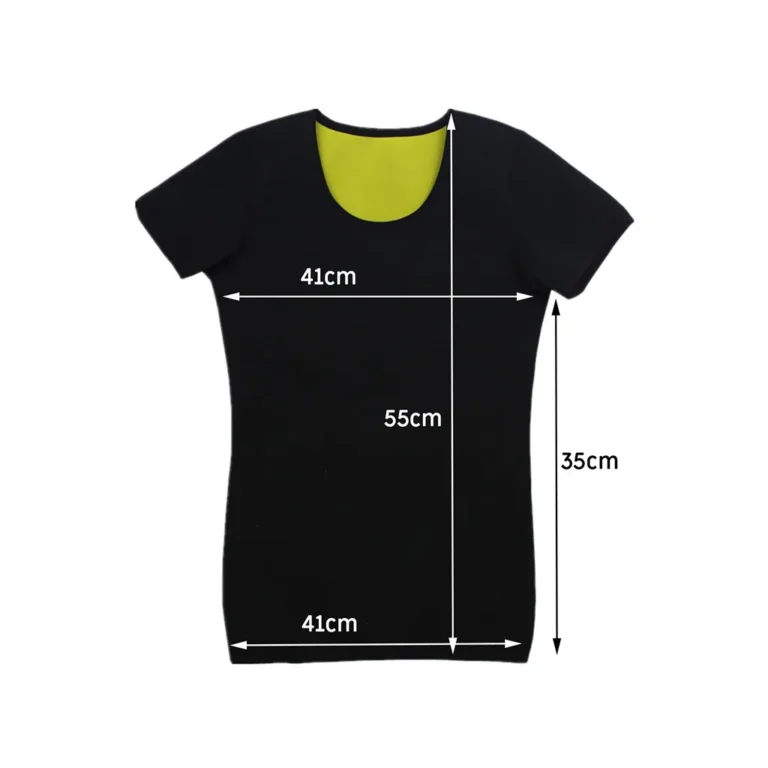 Női neoprén fitness rövid ujjú póló, XL méret, fekete