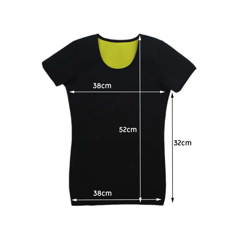 Női neoprén fitness rövid ujjú póló, M méret, fekete