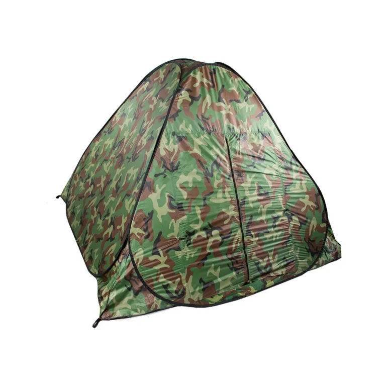 2 személyes sátor, 130x190x190 cm, zöld álcamintás