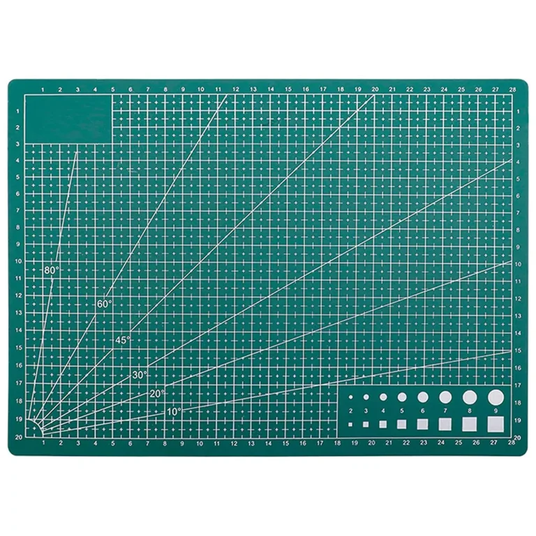 Öngyógyító modellező vágószőnyeg sablonokkal, kétoldalas, 30x22 cm, zöld