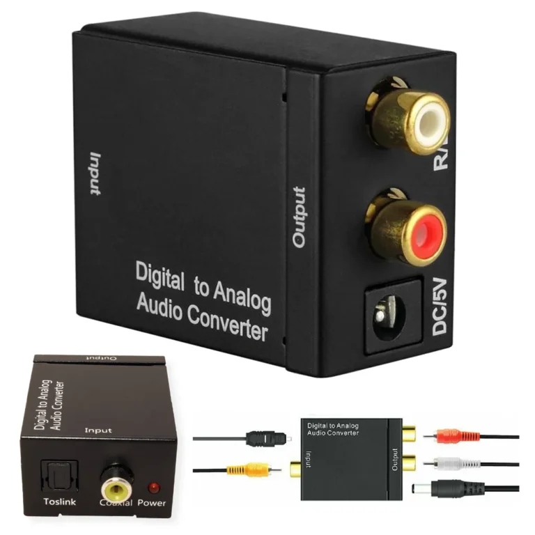 Optikai átalakító Toslink és koaxiális S/PDIF bemenettel, USB, 4,2 cm × 5 cm × 2,5 cm, fekete