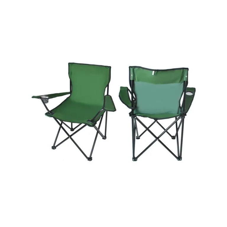 Összecsukható horgás​​z szék, 80x44x80cm, zöld