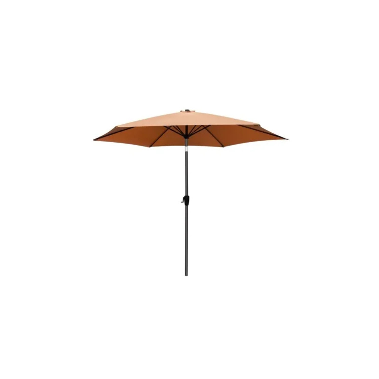 Összecsukható kerti napernyő, napellenző, stabil, erős anyagokból, 300cm, barna