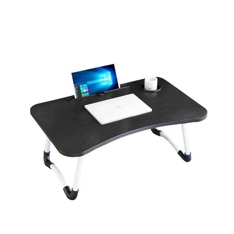 Összecsukható Laptop Asztal Ágyhoz - Fekete - Univerzális és Elegáns Megoldás a Mindennapi Használathoz