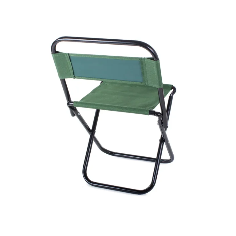 Összecsukható túra- horgász - kemping szék háttámlával, zöld