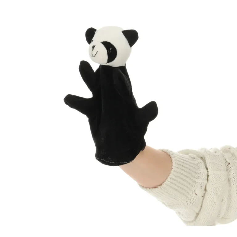Panda kesztyűbáb, plüss kabala