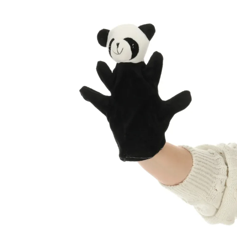 Panda kesztyűbáb, plüss kabala