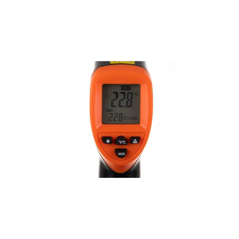 Érintés nélküli lézeres hőmérő -50 + 550°C-os mérési tartománnyal, 11x18 cm