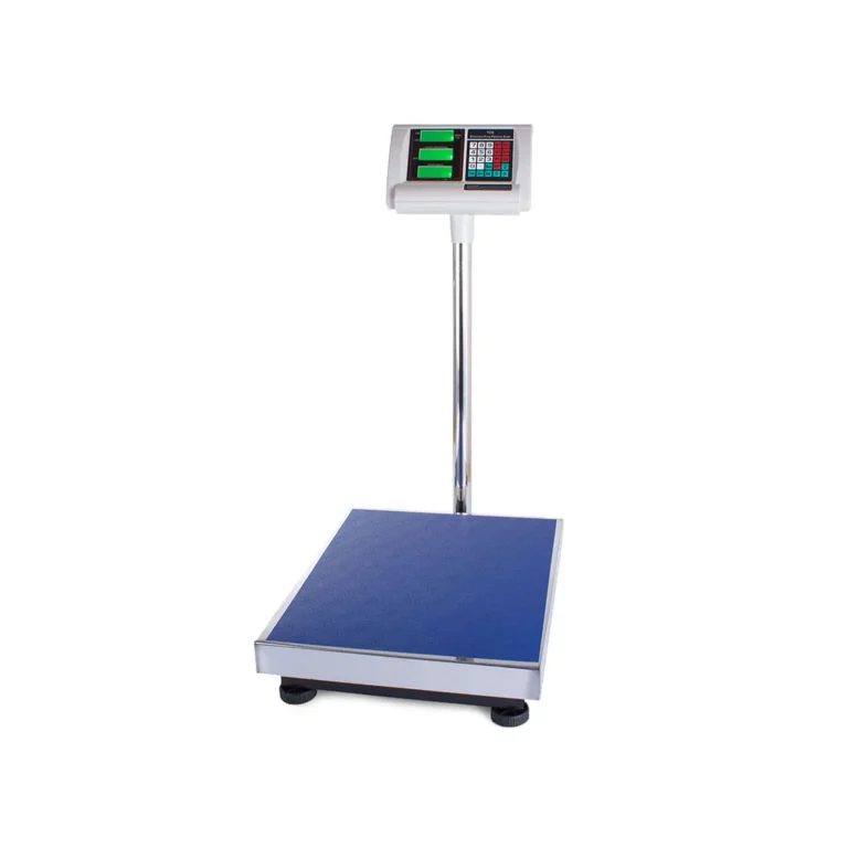 Platform mérleg LCD kijelzővel, újratölthető akkumulátorral, 50x40 cm, 300kg, 230V